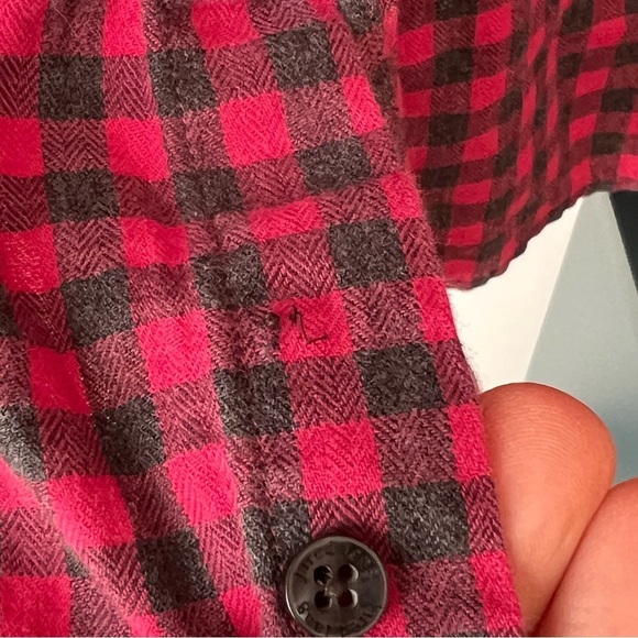 Jared Lang Men's Red Checkered Shirt Size Large Button Down Casual - Picture 5 of 9